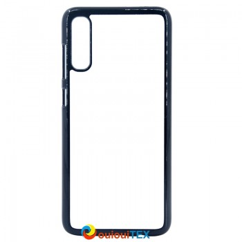Coque 2D Rigide pour Samsung Galaxy A70 Noir + plaque aluminium