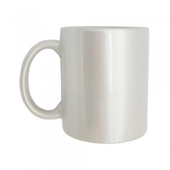 Lot de 6 Mugs en céramique Blanc Nacré - 11 oz